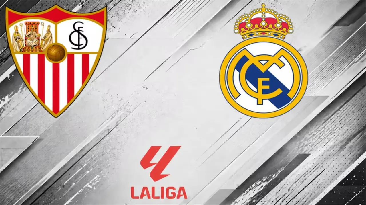 ريال مدريد يواجه إشبيلية في مباراة مثيرة على الشاشة.